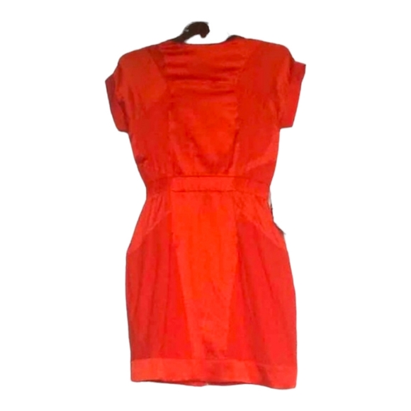 BEBE zip in front satin dress Large - Picture 5 of 8